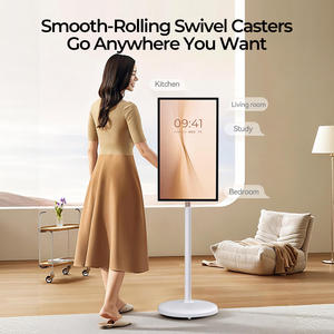 Portable 32-Inch LED Smart Android <b>TV</b> with Touch Screen IPS Display Rotate Function <b>WiFi</b> 4G Octa Core Processor White Cabinet - Product Image 6