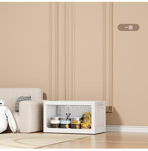 <span class=keywords><strong>ตู้</strong></span>เก็บของแบบพับได้หลายชั้น ความจุขนาดใหญ่ <span class=keywords><strong>ตู้</strong></span><span class=keywords><strong>เสื้อผ้า</strong></span>แบบสองประตูโปร่งใส พร้อมล้อ ไม่ต้องติดตั้ง สำหรับเก็บของเล่นเด็ก - Product Image 3