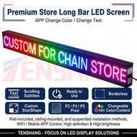 Écran LED publicitaire couleur P5 double face, écran vidéo à bande LED, programmable par WIFI, écran d'affichage LED