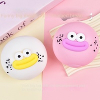 Nouvel Arrivage Jouet Anti-Stress Souple et Portable en Caoutchouc, Forme Mignonne de Boulette Vapeur à Grands Yeux et Bouche de Saucisse
