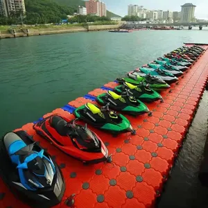 中国制造的滨海喷气滑雪平台浮船海上使用塑料浮船喷气滑雪码头