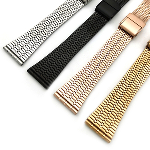 Nouveau bracelet de montre de conception en acier inoxydable or <span class=keywords><strong>rose</strong></span> à dégagement rapide 20mm 22mm bracelets de montre intelligents pour <span class=keywords><strong>Gear</strong></span> huawei <span class=keywords><strong>Samsung</strong></span> - Product Image 4
