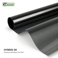 Película Solar para Ventanas de Auto CRG HYBRID-20, Color Estable, 2 Capas, 18% VLT, Alta Claridad, Rechazo de Calor 54%, Rechazo de IR 99%, Rechazo de UV, 10 Años