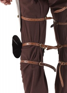 Paire de protège-genoux en acier faits à la main de haute qualité avec protection de cuisse, style gothique, armure médiévale, couvre-genoux en métal pour costume - Product Image 3