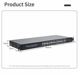 24 cổng PoE Gigabit <span class=keywords><strong>Ethernet</strong></span> chuyển đổi với 400W <span class=keywords><strong>10</strong></span>/<span class=keywords><strong>100M</strong></span> + 2 uplink 2*1000Mbps SFP cổng 250 mét kim loại tiêu chuẩn mạng chuyển đổi - Product Image 5