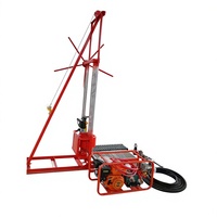 Mini-foreuse portative à essence pour l'échantillonnage de sols avec boîte de vitesses et moteur, profondeur de forage max. 30 m, diamètre 45-110 mm