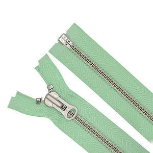 سحاب # 5 سحابات معدنية فضية مخصصة بشعار مطبوع، منزلق نحاسي معدني خالٍ من النيكل مصنوع من البولي أوكسي ميثيلين للحقائب والأحذية والملابس والمنسوجات المنزلية - Product Image 5