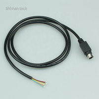 6P Mini-DIN-Stecker auf abisolier tes verzinntes PS/2-Kabel für Maus und Tastatur