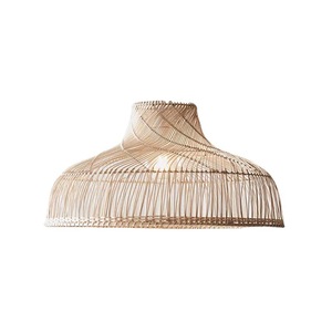 Wicker Pendant <b>Lamp</b> Handmade Woven Lampshade Round LED Light Source Single Head Chandelier For Living Room Bedroom <b>Study</b> - Product Image 1