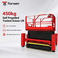 Plataforma Elevadora de Tijera Eléctrica de 10 m y 450 kg con Plataforma Extensible de 900 mm para Mantenimiento Industrial