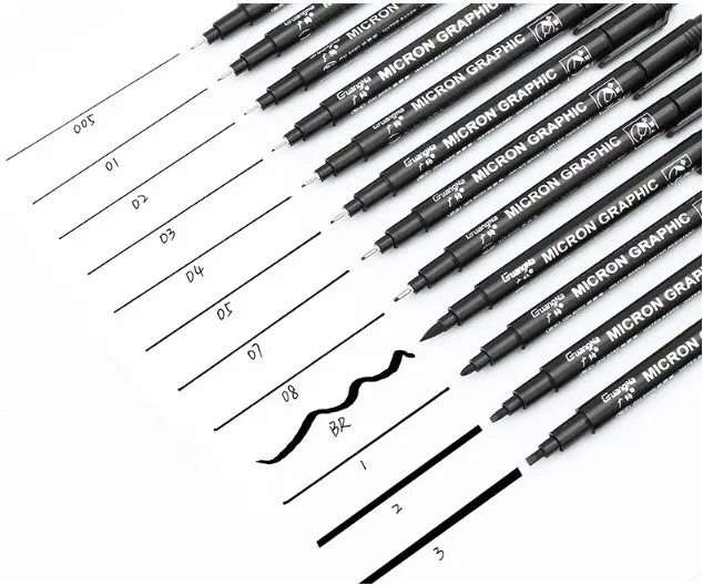 6 Chiếc Bút Tìm Kiếm Chất Liệu PP Nhiều Kích Cỡ Chuyên Nghiệp Chất Lượng Cao Arteza Type Micron Cho Nghệ Sĩ