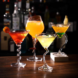 Verres à boisson en verre <span class=keywords><strong>sans</strong></span> plomb, lavables au lave-vaisselle, vente en gros, pour restaurants, bars, verres à <span class=keywords><strong>cocktail</strong></span>, verres à martini miniatures à pied en Z - Product Image 5