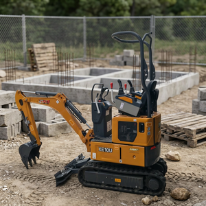 Mini-excavatrice hydraulique XE10U de 1,2 tonne, petite pelle sur chenilles à rotation zéro pour projets de construction - Product Image 1