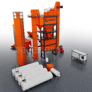 Capacité de 40 ~ 320 t/H Usine de mélange d'asphalte verticale stationnaire Mélange par lots avec sécheur pour les composants de noyau de moteur focalisé de route d'asphalte - Product Image 1