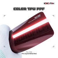 HOHOFILM Film de protection de la peinture liquide en métal rouge PPF auto-cicatrisant Film d'emballage de voiture en TPU couleur anti-rayures PPF