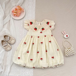 Vestido de Princesa Bordado Dulce de Verano para Niñas, Body de Bebé, Conjuntos a Juego para <span class=keywords><strong>Hermanas</strong></span> - Product Image 3