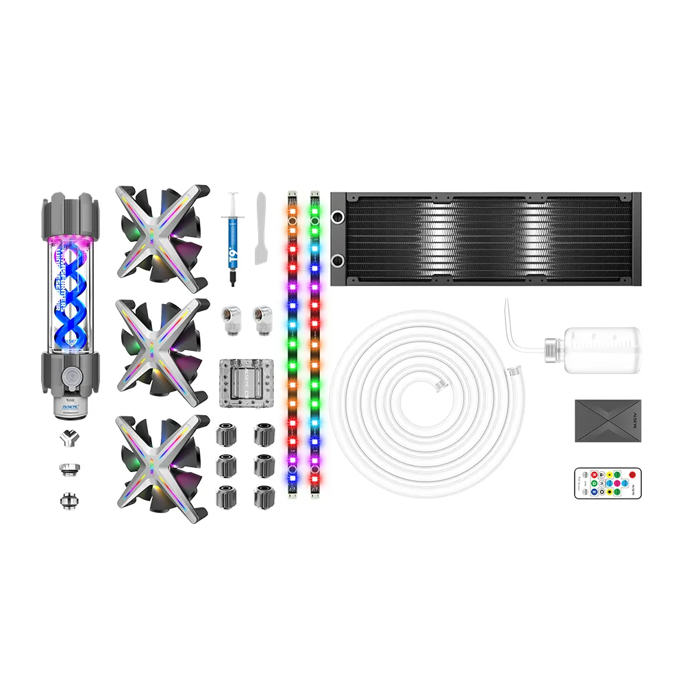 ALSEYE CPU Block Pump Reservoir mit LED Fan kühlkörper für All in einem Liquid Computer Water Cooling Connectors DIY 360mm Cooler