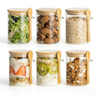 Couvercles ronds en bambou écologiques de qualité alimentaire avec anneau en silicone pour bocaux, flocons d'avoine, yaourt, collations - Vente directe usine