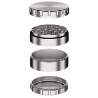 VA Best Herb Grinder Set Accessoires en silicone transparent de style moderne Broyeur 4 pièces en acier inoxydable pour fumer de l'herbe