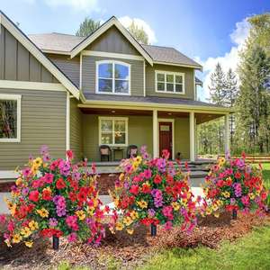 Plantas Artificiales en Maceta, Simulación de Violetas, Follaje Verde Artificial, Flor de Loto Artificial en Maceta, Decoración para Oficina, Escritorio, Hogar y Jardín - Product Image 4
