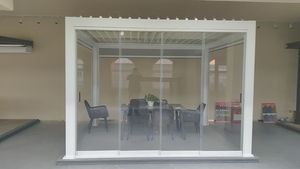 <span class=keywords><strong>Pergola</strong></span> en aluminium Dedimank avec porte coulissante en verre, imperméable, chaude en <span class=keywords><strong>hiver</strong></span> et fraîche en été, pour cour et jardin - Product Image 5