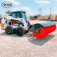 Balayeuse rotative pour excavatrice, nouvelle conception, balai d'angle de 55 pouces pour chargeuse à direction glissante