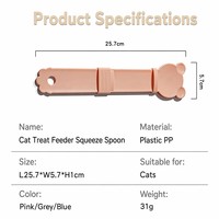 Distributeur de friandises humides pour chat portable et multifonctionnel, en forme de bande, en matériau de qualité alimentaire, coloré