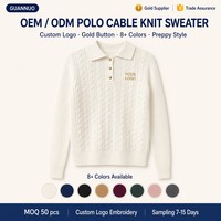 Pull en maille à col roulé boutonné pour femme, style preppy, collection hiver, vente en gros