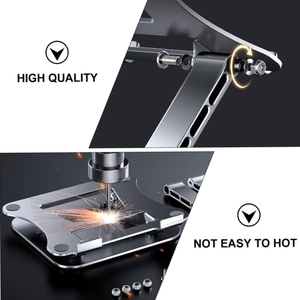 Support de <span class=keywords><strong>bureau</strong></span> pliable en métal rotatif à 360 degrés pour tous les téléphones, tablettes jusqu'à 12.9 pouces compatibles iPad - Product Image 4