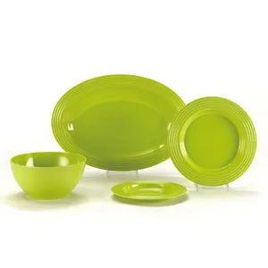 Китайская оптовая торговля зеленая пластиковая Меламиновая Посуда столовая посуда