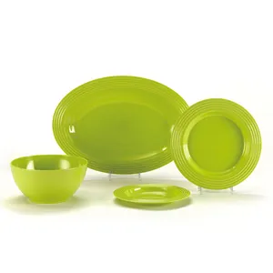 China Wholesale Green Plastic Melamine Tableware Dinnerware