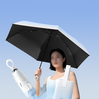 Parapluie pliant 5 sections pour femme, avec poignée à boucle, protection UV, design Dragon Bone, pour soleil et pluie