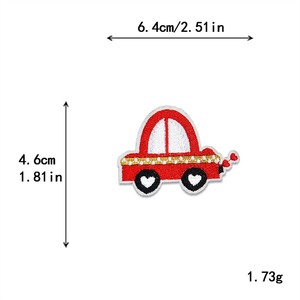 Patchs brodés thermocollants au design mignon et adorable : Outils <span class=keywords><strong>de</strong></span> circulation, machines d'ingénierie, voitures, tracteurs, véhicules <span class=keywords><strong>de</strong></span> lutte contre l'incendie, excavatrices sur chenilles - Product Image 4