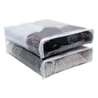 5-Pack Heavy Duty Vinyl Zippered Storage Bags Clear 15