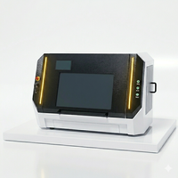 Mini découpeuse laser à fibre 4040 1500W, machine CNC haute vitesse pour métal, acier inoxydable, MDF, acrylique, contreplaqué - Refroidie par air, de type banc de travail