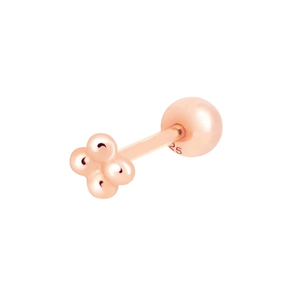 ROXI Boucles d'oreilles minimalistes plaquées or 18 carats avec quatre mini-billes - Product Image 2