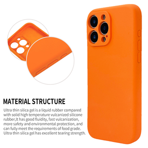 Ốp điện thoại silicon lỏng màu cam hổ phách mới cho iPhone 17 <span class=keywords><strong>Pro</strong></span> MAX, ốp bảo vệ cao cấp chống rơi màu cam đất cho Apple 17 <span class=keywords><strong>Pro</strong></span> - Product Image 3