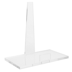 Support de Présentation Pliable <span class=keywords><strong>Portable</strong></span> en Acrylique de 8 Pouces avec Base Carrée Transparente pour <span class=keywords><strong>Table</strong></span> et Bureau à Domicile - Product Image 1