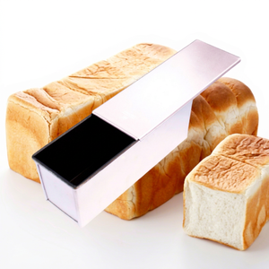 ATLAS STAR Commercial 1500g Food Grade Aluminum Alloy Non-Stick Loaf <b>Pan</b> <b>Lid</b> (Black) Rectangle Shape Oven/Dishwasher Safe for - Product Image 1