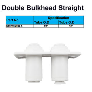 Dubbele Schot Recht 1/4 "Od Slang Snelkoppeling Ro Water Plastic Pijpkoppeling Omgekeerde Osmose Aquariumsysteem - Product Image 2