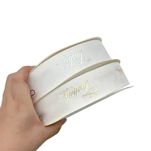 Nastro da regalo con nastro stampato 3d in lamina d'oro personalizzato per viso all'ingrosso