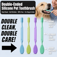 Brosse à dents en silicone pour animaux de compagnie, nettoyage facile des dents, nettoyage buccal 360° pour chats et chiens °   Brosse à dents anti-tartre