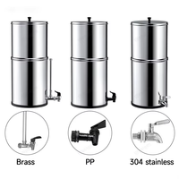 Prix Usine Purificateur d'Eau Potable en Acier Inoxydable pour Camping Extérieur et Comptoir Domestique, Filtre à Eau à Gravité au Charbon Actif