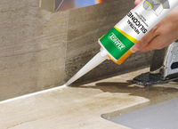 Scellant silicone acétique à séchage rapide 300 ml pour la construction, avec une bonne résistance aux intempéries, pour fenêtres en aluminium, pour l'étanchéité des joints