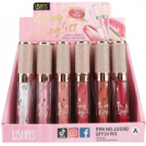 Ushas Shiny Lip Gloss 6 ml lucidalabbra liquido alla vitamina E, formato regolare, trucco per labbra, modello LS1582 - Product Image 1