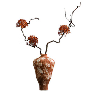 Jarrón de Cerámica Rústica Hecho a Mano <span class=keywords><strong>con</strong></span> Acabado Glaseado para Mesa, <span class=keywords><strong>con</strong></span> Arreglo Floral, Estilo Zen Tranquilo, Decoración Antigua <span class=keywords><strong>con</strong></span> <span class=keywords><strong>Ramas</strong></span> <span class=keywords><strong>Secas</strong></span> - Product Image 5