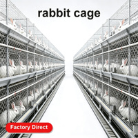 Cage à lapins d'élevage commercial, fabrication directe en usine, cage d'élevage de lapins de chair en treillis soudé galvanisé