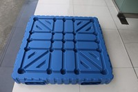 NEXARA 1212 Euro Palettes en plastique 1200*1200*150mm Moulage par soufflage Entrée 4 voies simple face pour le stockage en entrepôt et le rayonnage de palettes
