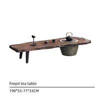 Meubles Wabi Sabi Villa Table à thé japonaise en bois massif Design moderne Table basse pour salon