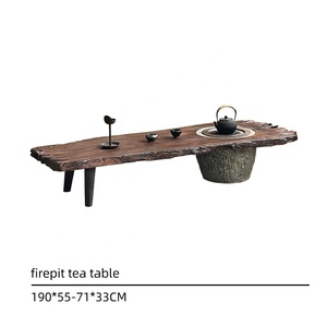 Tavolino da Tè Giapponese in <span class=keywords><strong>Legno</strong></span> <span class=keywords><strong>Massello</strong></span> Wabi Sabi, Design Moderno, Tavolino Basso <span class=keywords><strong>per</strong></span> Soggiorno - Product Image 6